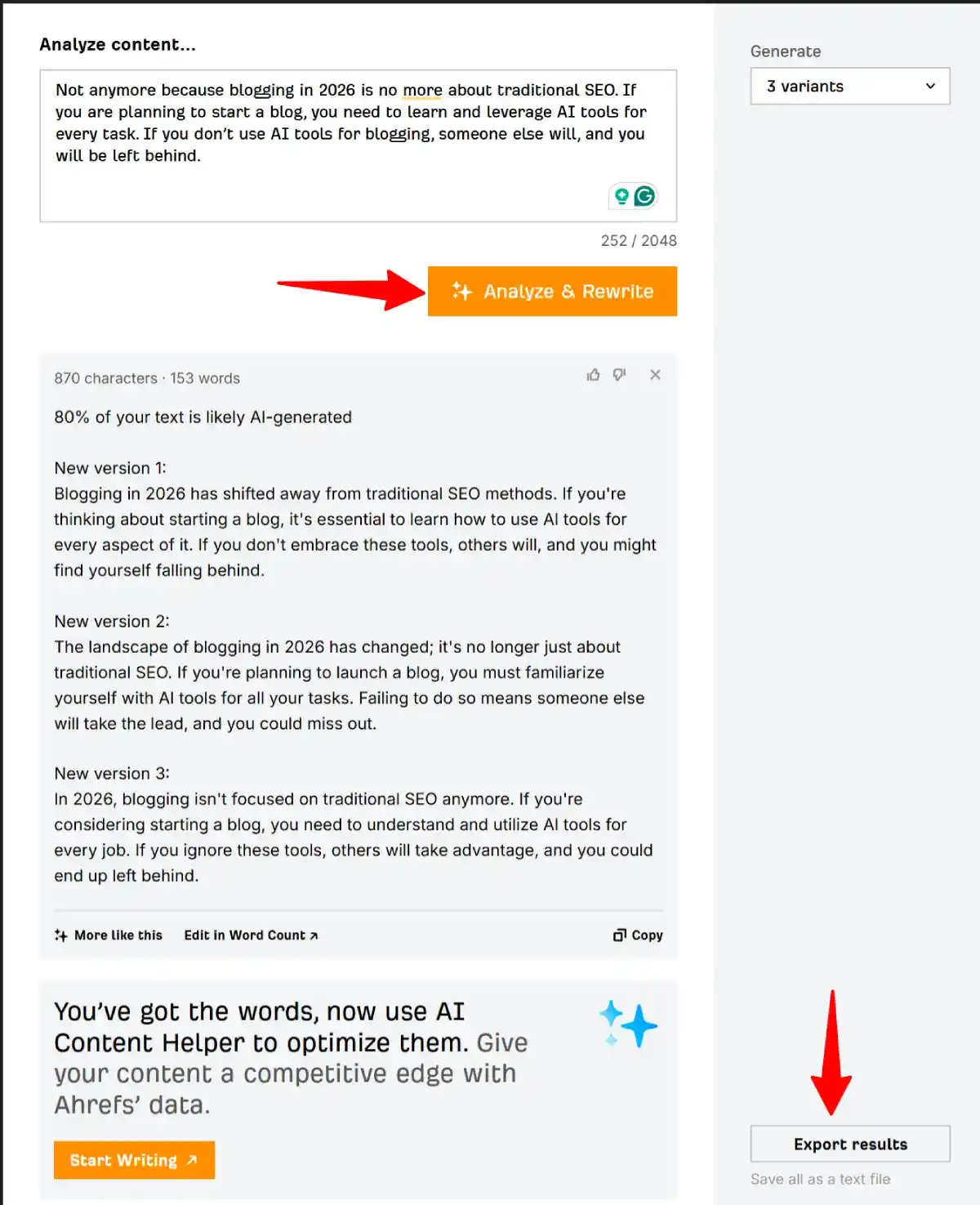ahrefs free copywriting tool ahrefs free copywriting tool